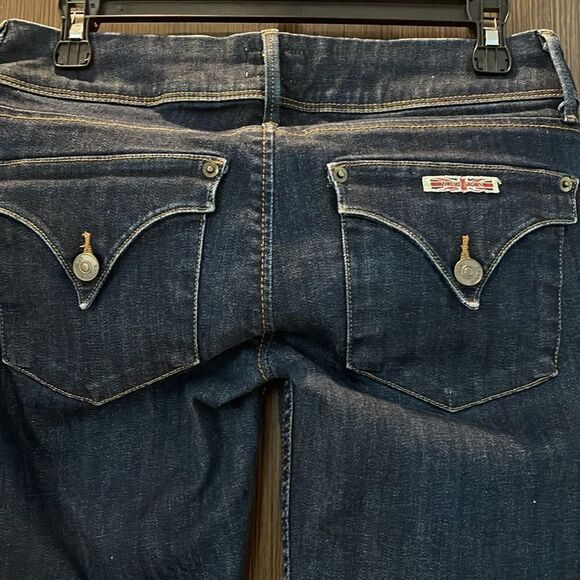 Hudson Collin Flap Picket skinny jeans. Dark rinse double button waistband. 26 - Picture 5 of 7
